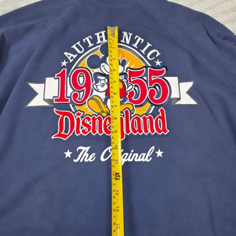 Disney Parks Disneyland 1955 Mickey Mouse Full Zip Track Jacket Navy Blue XXL